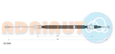 Cable Pull, parking brake ADRIAUTO 55.0299