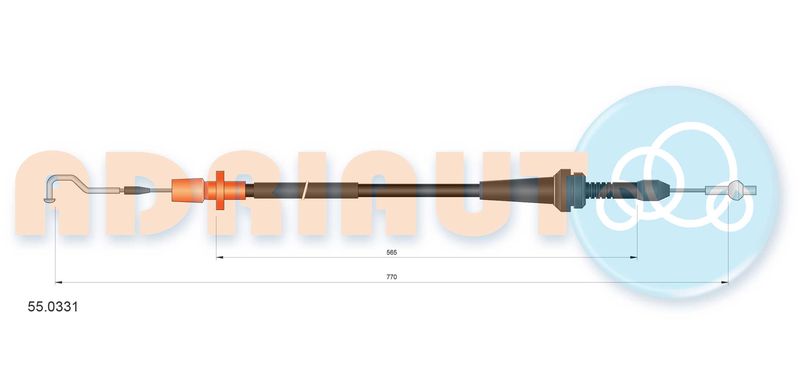 ADRIAUTO 55.0331 Accelerator Cable