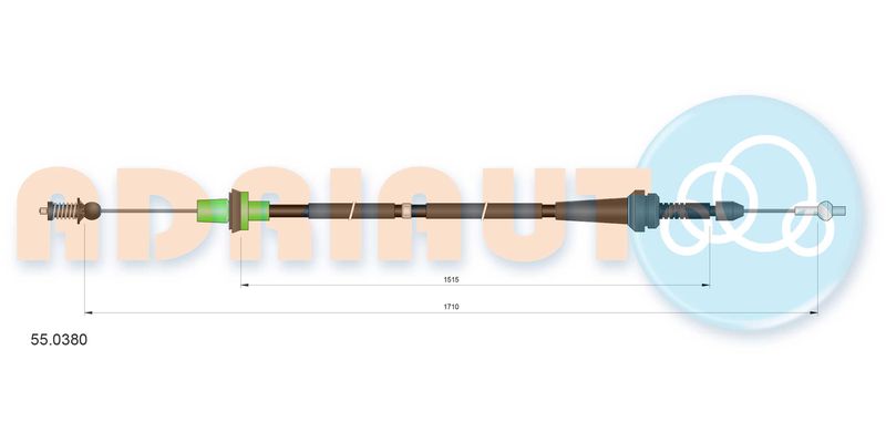 ADRIAUTO 55.0380 Accelerator Cable