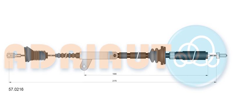 ADRIAUTO 57.0216 Cable Pull, parking brake