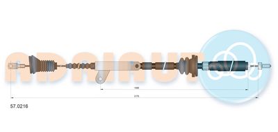 Cable Pull, parking brake ADRIAUTO 57.0216