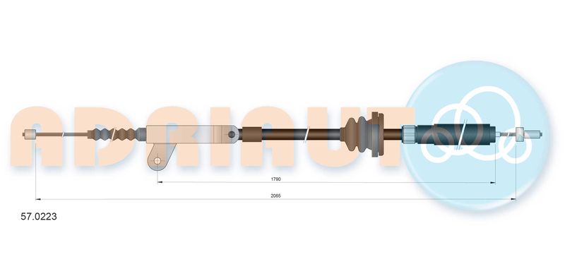 ADRIAUTO 57.0223 Cable Pull, parking brake