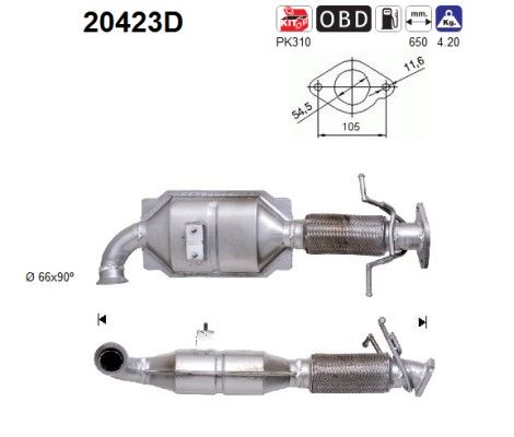 AS 20423D Catalytic Converter