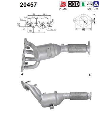 AS 20457 Catalytic Converter