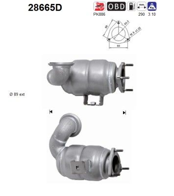 Catalytic Converter AS 28665D