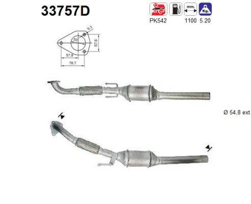 AS 33757D Catalytic Converter