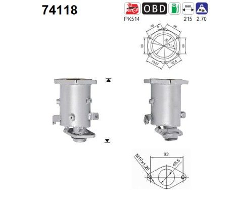 AS 74118 Catalytic Converter