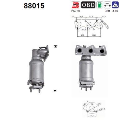 AS 88015 Catalytic Converter