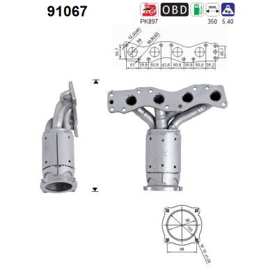 Catalytic Converter AS 91067