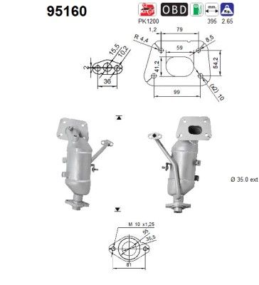 Catalytic Converter AS 95160