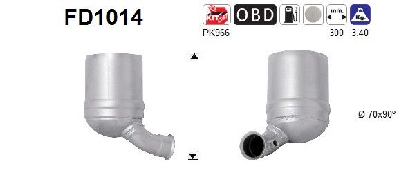 AS FD1014 Soot/Particulate Filter, exhaust system