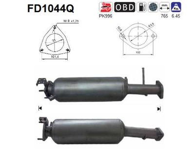 Soot/Particulate Filter, exhaust system AS FD1044Q