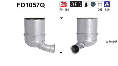 Soot/Particulate Filter, exhaust system AS FD1057Q