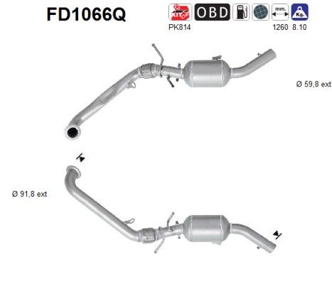 AS FD1066Q Soot/Particulate Filter, exhaust system