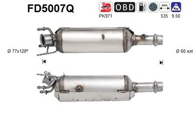 Soot/Particulate Filter, exhaust system AS FD5007Q