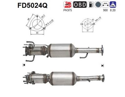 Soot/Particulate Filter, exhaust system AS FD5024Q