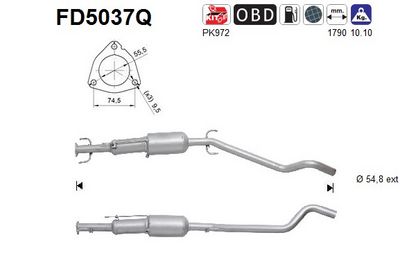 Soot/Particulate Filter, exhaust system AS FD5037Q