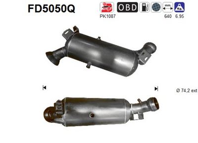 Soot/Particulate Filter, exhaust system AS FD5050Q