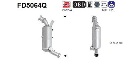 Soot/Particulate Filter, exhaust system AS FD5064Q