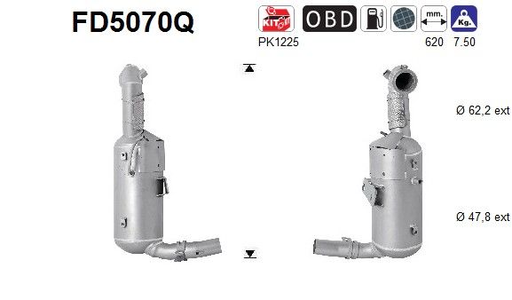 AS FD5070Q Soot/Particulate Filter, exhaust system