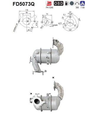 AS FD5073Q Soot/Particulate Filter, exhaust system
