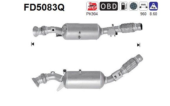 AS FD5083Q Soot/Particulate Filter, exhaust system