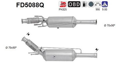 Soot/Particulate Filter, exhaust system AS FD5088Q