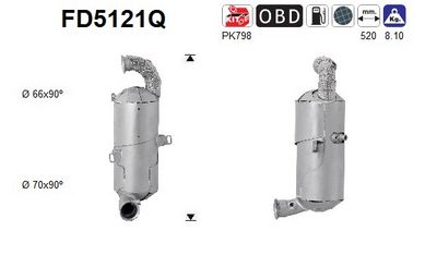 Soot/Particulate Filter, exhaust system AS FD5121Q