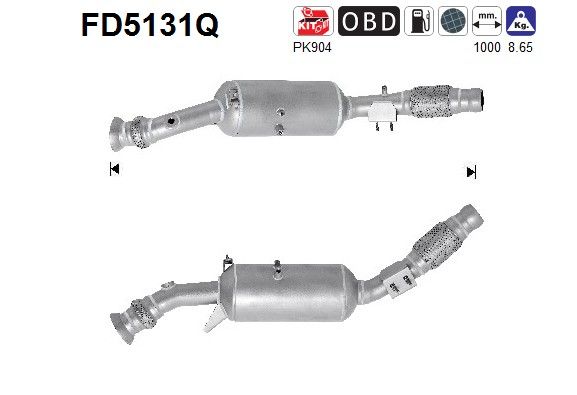 AS FD5131Q Soot/Particulate Filter, exhaust system