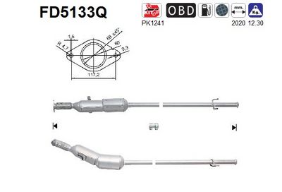 Soot/Particulate Filter, exhaust system AS FD5133Q