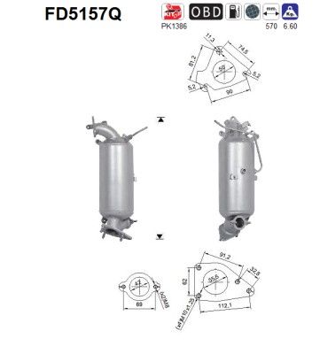 Soot/Particulate Filter, exhaust system AS FD5157Q