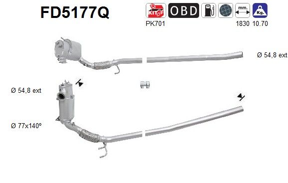 AS FD5177Q Soot/Particulate Filter, exhaust system