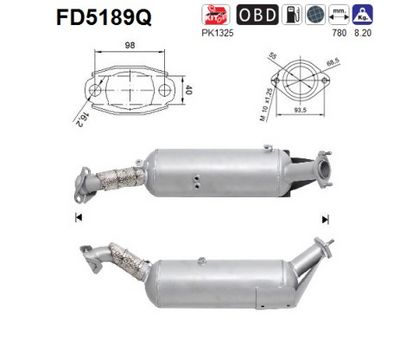 Soot/Particulate Filter, exhaust system AS FD5189Q