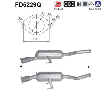 AS FD5229Q Soot/Particulate Filter, exhaust system