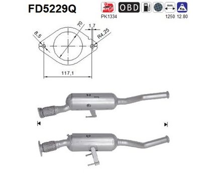 Soot/Particulate Filter, exhaust system AS FD5229Q