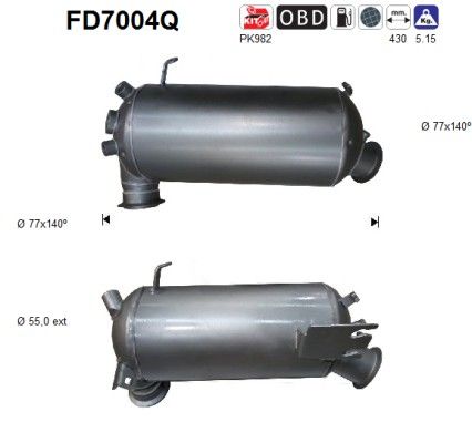 AS FD7004Q Soot/Particulate Filter, exhaust system