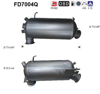 Soot/Particulate Filter, exhaust system AS FD7004Q
