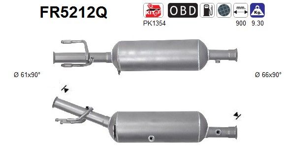 AS FR5212Q Soot/Particulate Filter, exhaust system