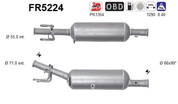 AS FR5224 Soot/Particulate Filter, exhaust system