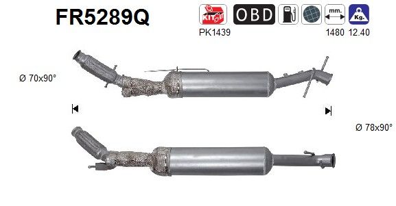 AS FR5289Q Soot/Particulate Filter, exhaust system