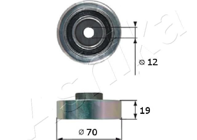 ASHIKA 129-08-815 Deflection/Guide Pulley, V-ribbed belt