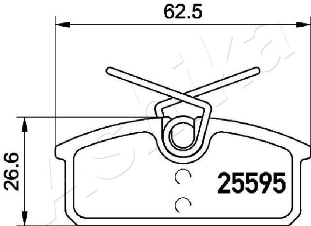 ASHIKA 51-00-0705 Brake Pad Set, disc brake