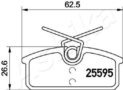 Brake Pad Set, disc brake ASHIKA 51-00-0705