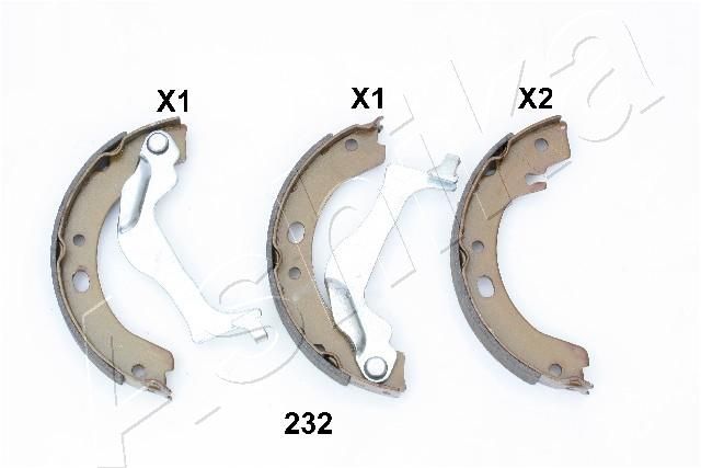 ASHIKA 55-02-232 Brake Shoe Set, parking brake