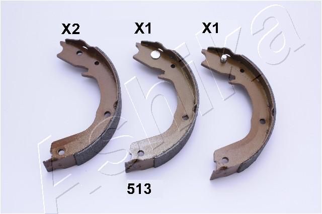 ASHIKA 55-05-513 Brake Shoe Set, parking brake