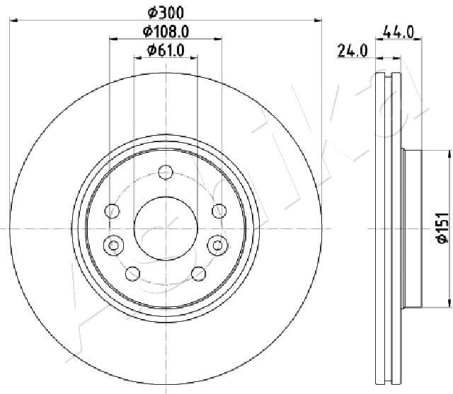 ASHIKA 60-00-0706 Brake Disc