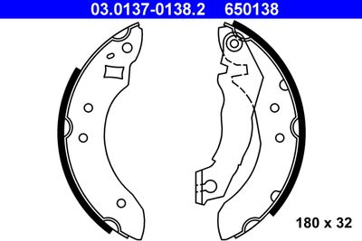 Brake Shoe Set ATE 03.0137-0138.2