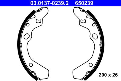 Brake Shoe Set ATE 03.0137-0239.2