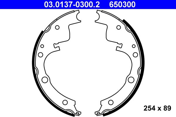 ATE 03.0137-0300.2 Brake Shoe Set