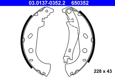Brake Shoe Set ATE 03.0137-0352.2
